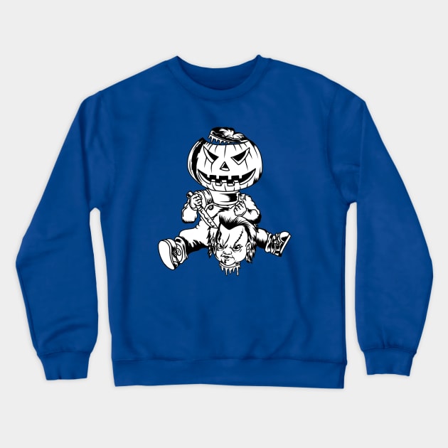 Pumkin Kill Chucky Crewneck Sweatshirt by hallonaut